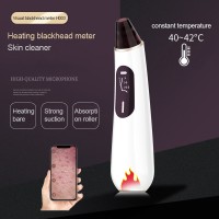 Visual Blackhead Remover Pore Cleaner Tool Heating Facial Cleansing Device w/ Vacuum Suction Heads