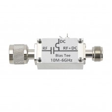 RF DC Block Bias Tee Feed with N Connectors 10MHz-6GHz