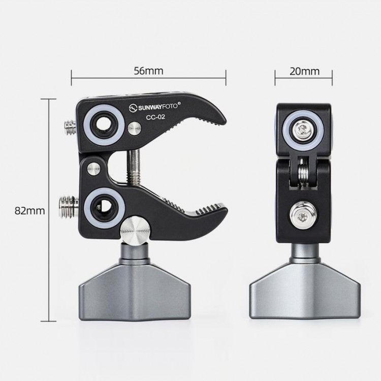 SUNWAYFOTO Super Clamp CC-02 Camera Clamp w/ 1/4