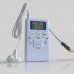 HRD-102 Mini Radio FM Radio Receiver Dual Channel Single Band For Conference Listening Test White