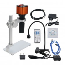 16MP Industrial Microscope Camera Stand Kit Microscope Magnifier HDMI 1080P w/ 120X Lens Clamp Light