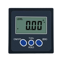 One-Axis Digital Angle Protractor High Precision Inclinometer 4x90° One Magnetic Side Plastic Shell