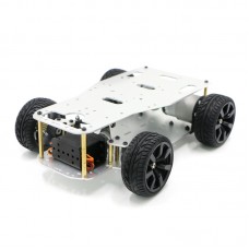 Mini Ackerman Car Chassis Kit Photoelectric Encoder 8V Motor Reduction Ratio 1:30 Digital Servo