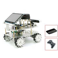 Mecanum Wheel ROS Robotic Car w/ Touch Screen Voice Module A1 Standard Radar For Raspberry Pi 4B 4GB