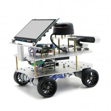 4WD ROS Car Robotic Car w/ Touch Screen Voice Module A1 Standard Radar For Raspberry Pi 4B 2GB