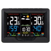 FanJu 3383C Weather Clock Color Screen Weather Station Wireless Sensor For Indoor Comfort Detection