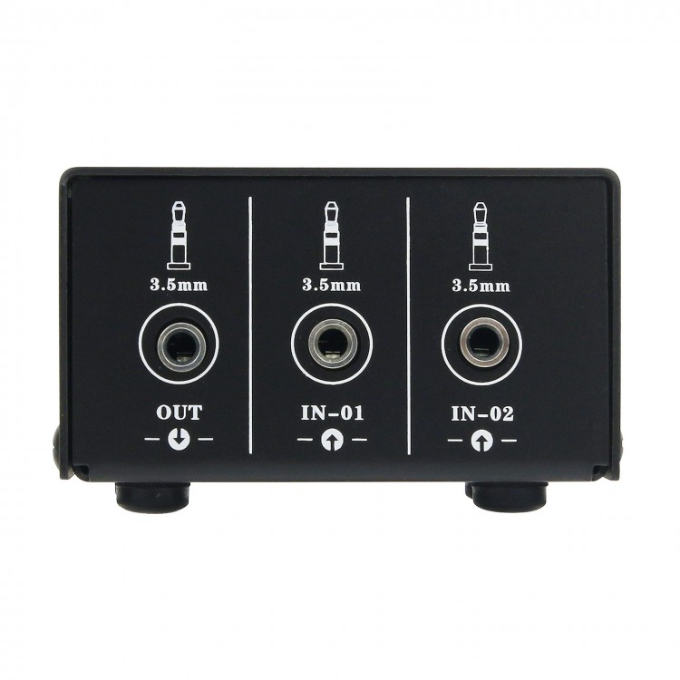 2 In 1 Out Audio Source Signal Selector Switcher Output Volume