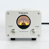 Palivens P20 Silver Audio Power Filter Purifier Pointer Type Voltage Meter With Yellow Backlight