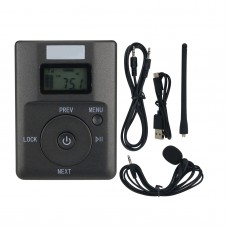 HRD-831 Portable FM Transmitter Broadcast w/ Mic 500M Transmitting Support TF Card Micro USB Charge