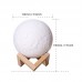 15CM/5.9" Bluetooth Speaker Lamp 3D Moon Night Light USB Charging 3 Light Color Touch & Tap Control