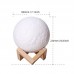 18CM/7.1" Bluetooth Speaker Lamp 3D Moon Night Light USB Charging 3 Light Color Touch & Tap Control