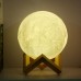 15CM 3D Moon Night Light Lamp USB Rechargeable Atmosphere Night Light Touch Control 3 Light Colors