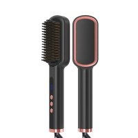 WT-070 Anion Hair Straightener Beard Straightener Heated Beard Brush Shaping Tool With LED Display