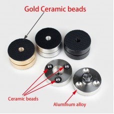 3pcs Golden Ceramic Ball Anti-shock Absorber Foot Feet Pads Vibration Absorption Stands Spikes for HIFI Audio Speakers Amplifier Preamp DAC CD Player