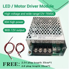 ZK-SMG LED/Motor Driver Module 12-75V DC 30A For Breeding Lighting Dimming And Speed Regulation