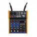TKL R2 4-Channel USB Sound Mixer Console Mini Bluetooth Audio Mixer With Wireless Microphones