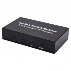 NK-T32 For Toslink Switch/Splitter 3 In 2 Out With IR Remote Toslink Splitter LPCM2.0/DTS/Dolby-AC3