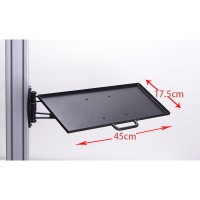 45cm Aluminum Keyboard Mouse Tray Rotary Holder Wall Mounted Keyboard Stand Bracket For Simracing MOD Racing Game Simulator