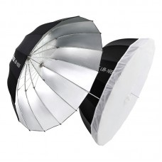 Godox UB-130S Parabolic Umbrella Reflective Umbrella 130M/51.2" Black Silver Umbrella Reflector