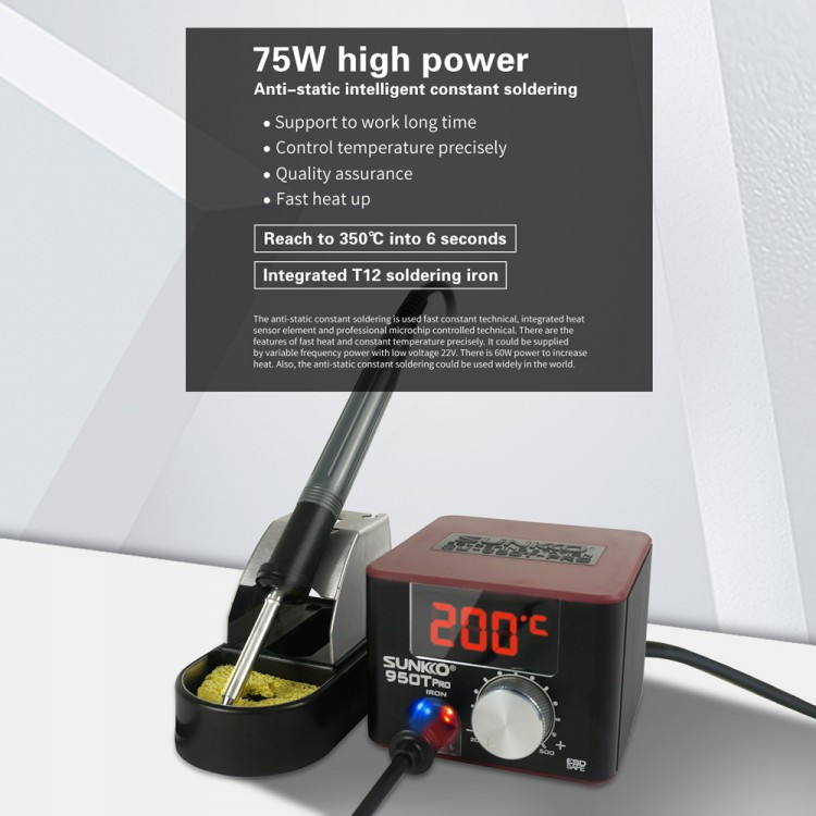 SUNKKO 950TPRO Black Soldering Station Constant Temperature Type B ...