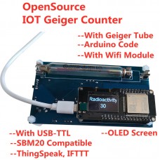 IOT-GM-v1.1 IOT Open-source Geiger Counter OLED Nuclear Radiation Detector Set Marble-tile Tester Iodine 131 Radiation Monitor
