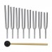 8pcs/set Tuning Fork Sound Vibration Therapy Chakra Steel Music Kit 256-512HZ Healing Sound Vibration Therapy