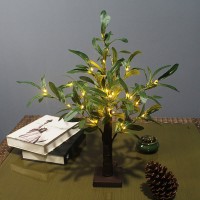 55CM/21.7" Olive Tree LED Light Tree Indoor Lighted Tree Party Xmas Tree Room Artificial Tree Decor