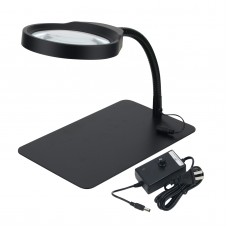 Desktop Magnifying Glass HD Plug-in Repair Magnifier Reading Loupe with 10X Lens 36 LED Lights