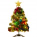 50CM/19.7" Mini Christmas Tree Xmas Tree With Lights Holiday Decorations Desktop Christmas Ornaments