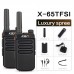 2PCS X-65TFSI 8W 10KM Walkie Talkie Handheld Transceiver UHF Transceiver Radio w/ Charging Dock