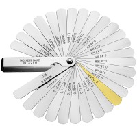 32 Blades Feeler Gauge Metric Gap Filler 0.04-0.88mm Thickness Gage 0015-0.035 inch For Measurment Tool