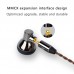 JCALLY EP09 Dynamic in Ear Earphones Oxygen Free Copper Plated Earbuds Wired Headphones High Purity OFC Headset w/ Microphone-Brown Cable
