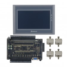 For Samkoon EA-070B 7" HMI Touch Screen 800*480 + FX3U-32MT PLC Controller Board 8-Way 100K Pulse