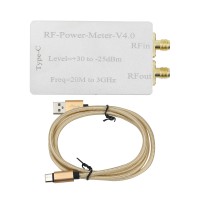 20M-3GHz USB Pass-Through RF Power Meter Tester w/ Aluminum Alloy Shell RF-Power-Meter-V4.0