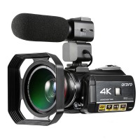 ORDRO AC3 30MP 4K Camcorder Wifi Video Camera Night Version with Microphone Wide-Angle Lens Hood