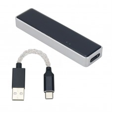JCALLY JM10 pro DAC Amplifier HiFi Decoding CS43131 DSD256 USB Type C To 3.5MM 600ohm for PC Computer-Silver