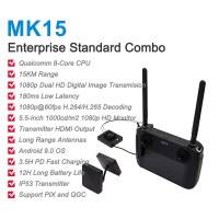 SIYI MK15 Enterprise Standard Combo 15KM RC Transmitter Receiver Image 1080P Transmission System