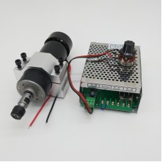 500W Air Cooling Spindle Motor 12000RPM ER11 Spindle + Speed Governor + Motor Clamp for PCB Engraver