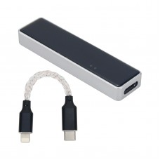 JCALLY JM10 pro DAC Amplifier HiFi Decoding CS43131 DSD256 USB Type C To 3.5MM Can Push 600ohm for iOS iPhone-Silver