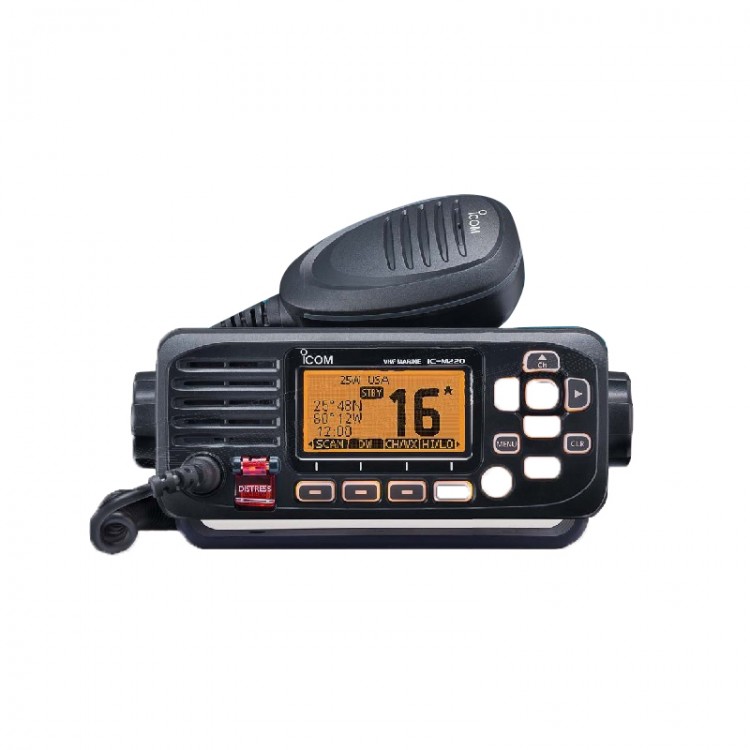 IC-M220 VHF Marine Radio Transceiver Waterproof Mobile Radio Fits Boats ...