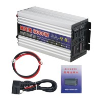 6000W Pure Sine Wave Power Inverter Input 24V Output 110V for Home Appliances Solar Power System