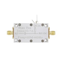 10M-6GHz 0.7A RF Bias Tee with SMA Connector for Active GPS Antenna Broadband Amplifier