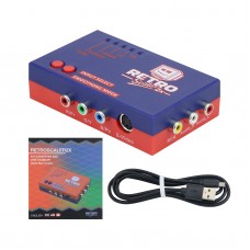 RetroScaler2x AV Converter and Line-Doubler AV to HDMI Converter (Blue) for PS2/N64/NES/Dreamcast