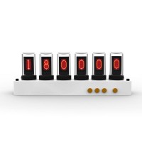 EleksMaker EleksTube N6 6-Digit RGB Pseudo Glow Tube Clock Creative Decoration Radio Call Sign White