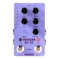 MOOER R7 X2 Reverb Guitar Effects Pedal 14 Stereo Reverb Atmosphere/Spring/Hall/Room with Infinite Function