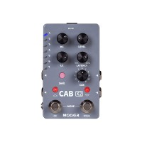 MOOER CAB X2 Guitar Effects Pedal Stereo IR Cabinet Simulation Pedal Dual Channel with 14 Presets and 11 Factory IR