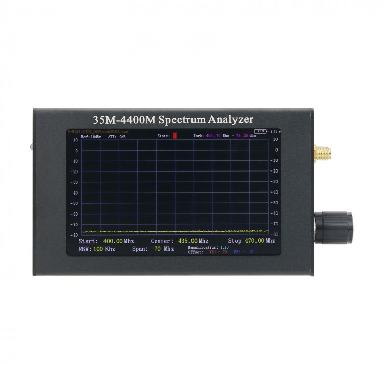 35M-4400M Handheld Spectrum Analyzer Simple Spectrum Analyzer with 4.3 ...