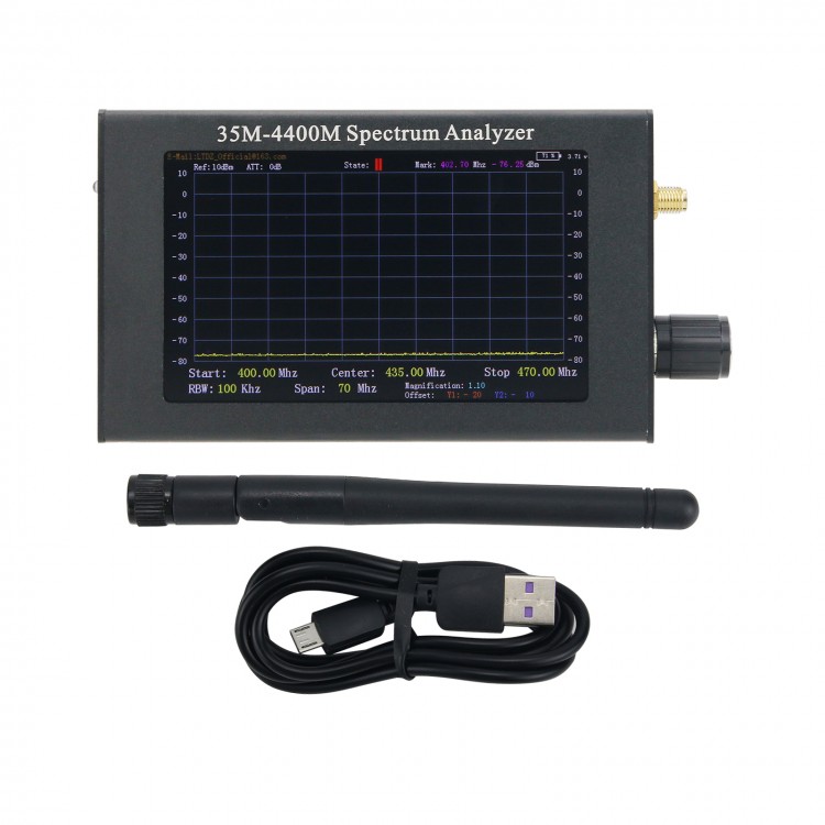 35M-4400M Handheld Spectrum Analyzer Simple Spectrum Analyzer with 4.3 ...