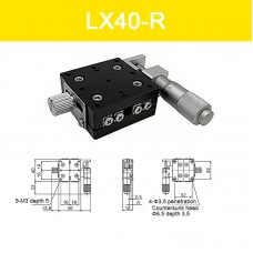 LX40-R Travel ±0.3" 29.4N X-Axis Sliding Stage Fine-Tuning Sliding Table w/ Right Handed Micrometer
