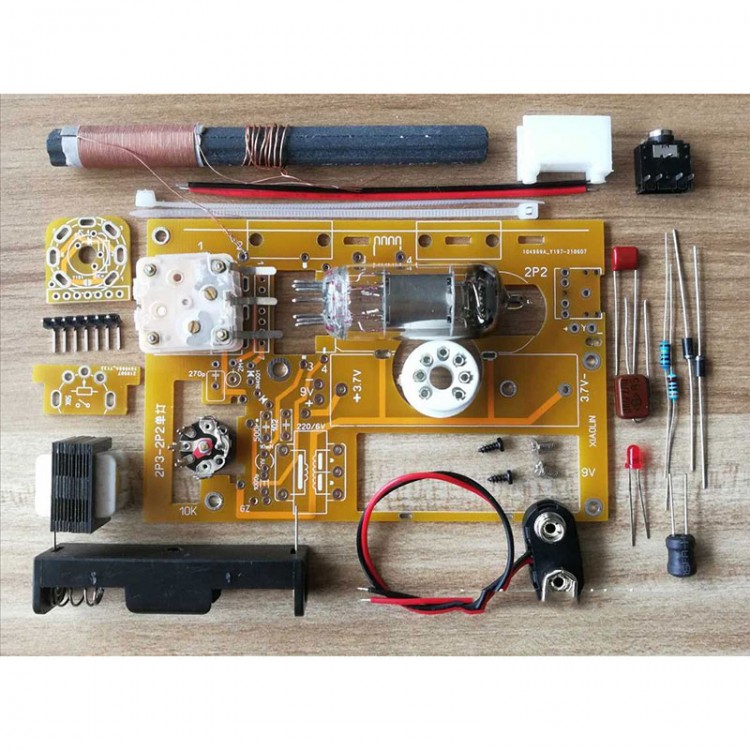 2P2 Tube Single Light MW Radio Kit Simple Radio Receiver Kit (without ...